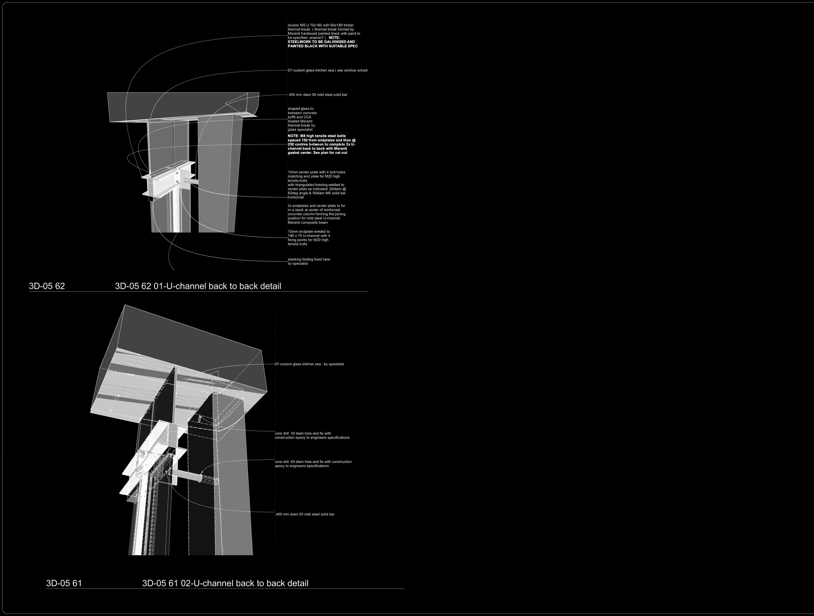 House Yzerfontein — composite beam detail